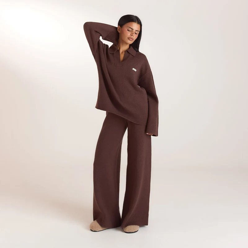 Pull en Maille à Demi-patte - Chocolat