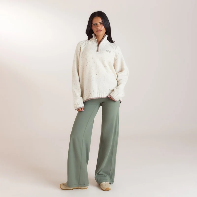 Pull en Laine à Demi-Zip - Crème