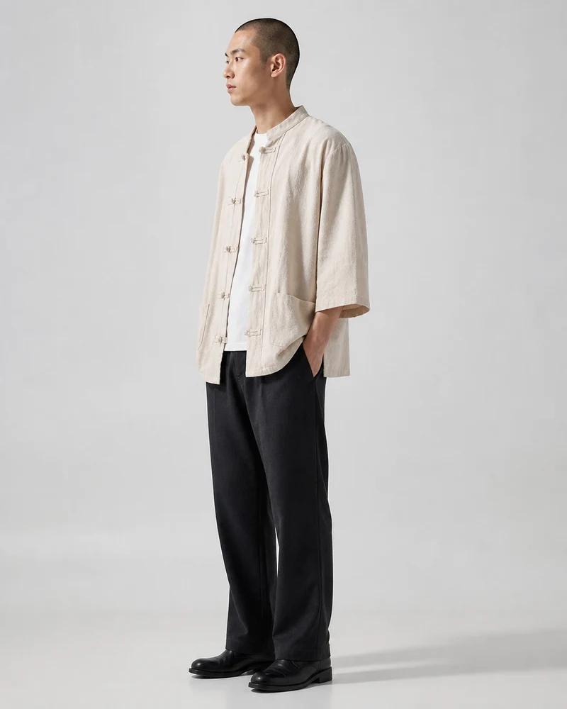 Veste chinoise homme a brandebourgs | Urara