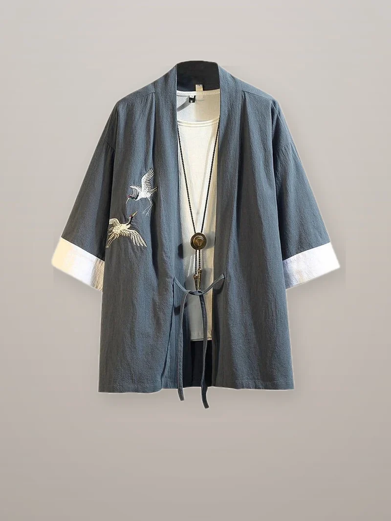 Veste kimono brodée homme | Shizu