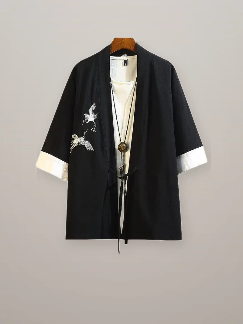 Veste kimono brodée homme | Shizu