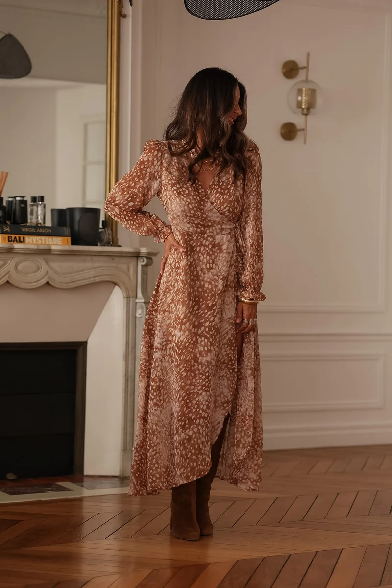 Robe longue Elva camel