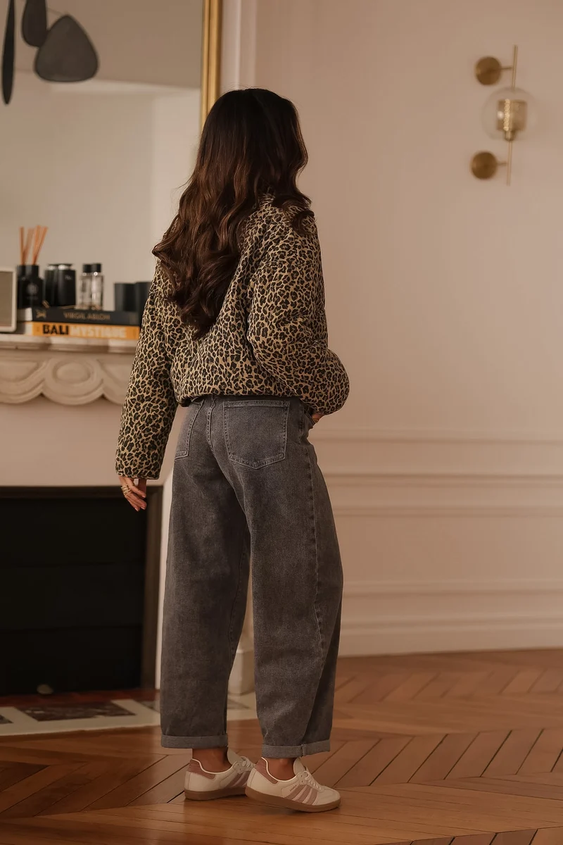Veste Nélie matelassée leopard