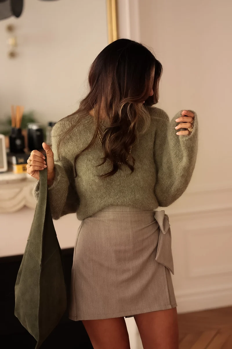 Jupe-short Gigi taupe