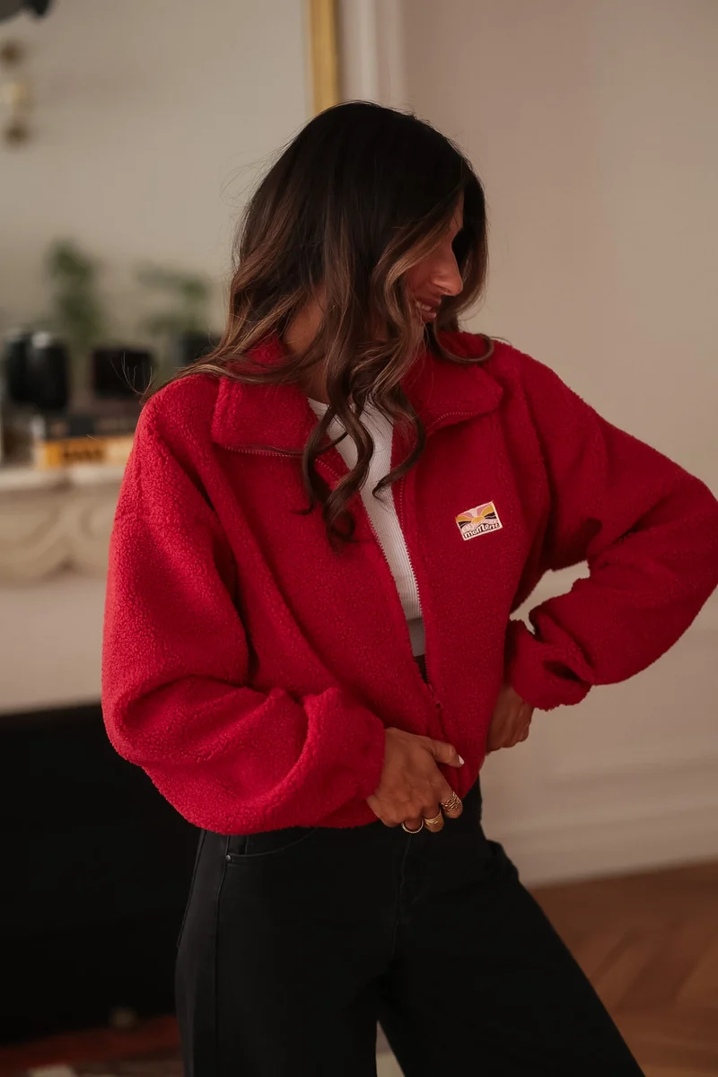 Veste polaire Gia rouge rubis
