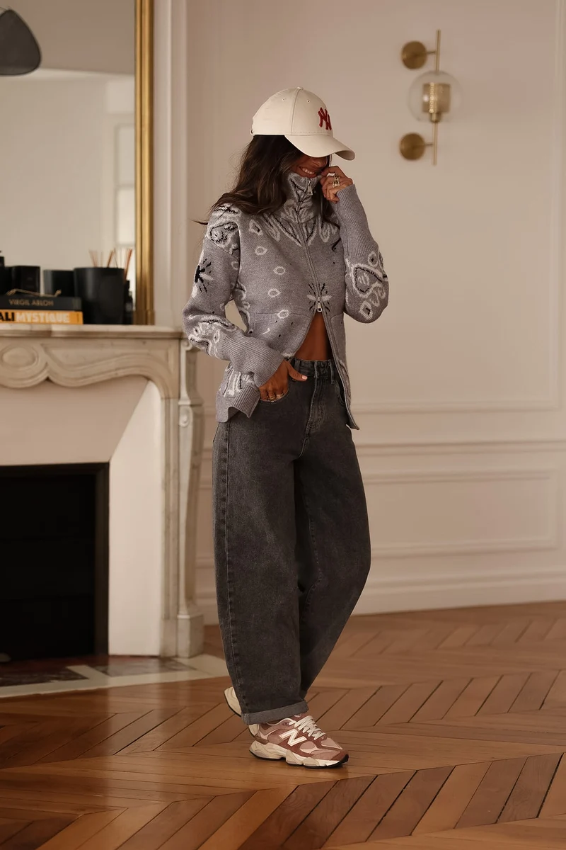 Gilet Bandana gris