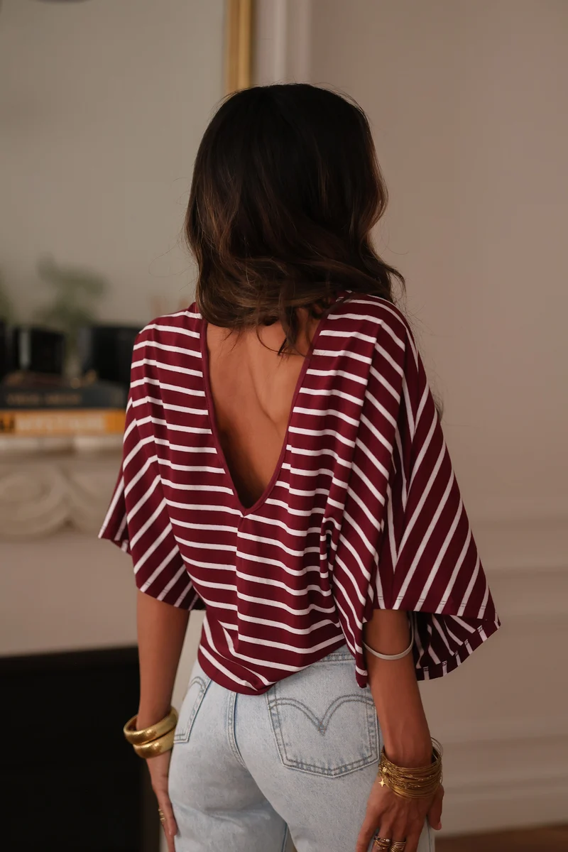 Tee-shirt Nell bordeaux