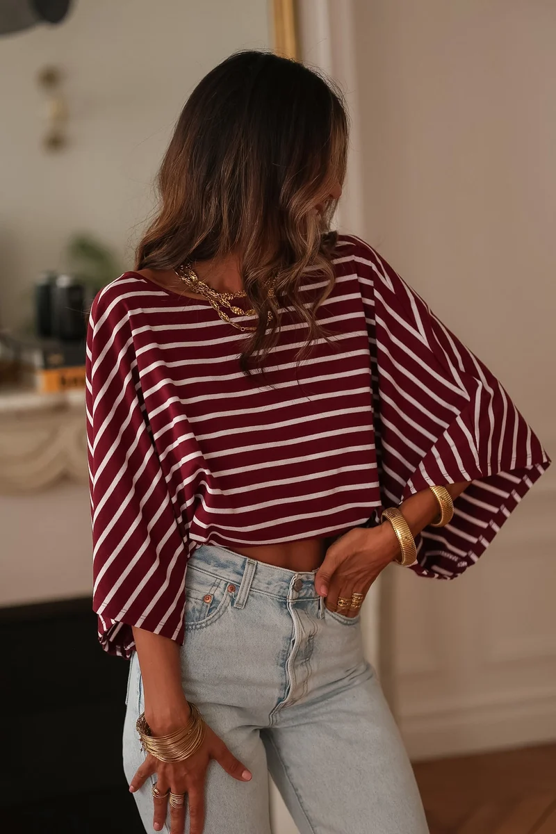 Tee-shirt Nell bordeaux