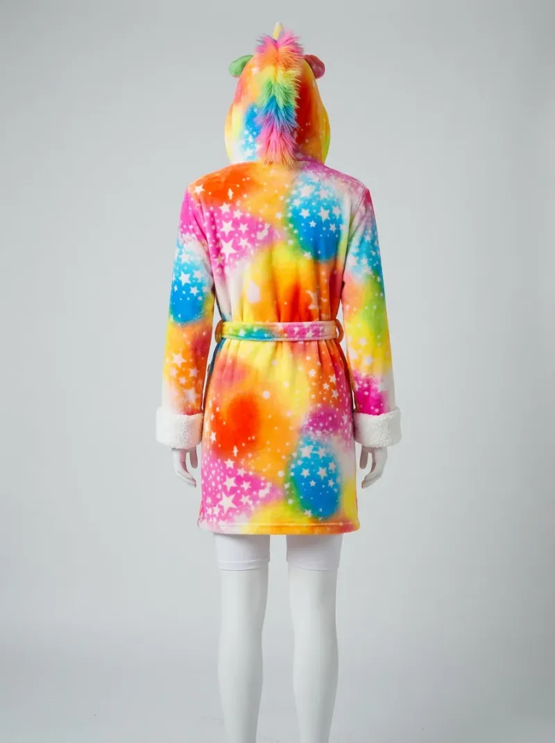Kimono court polyester végétal pyjama licorne famille