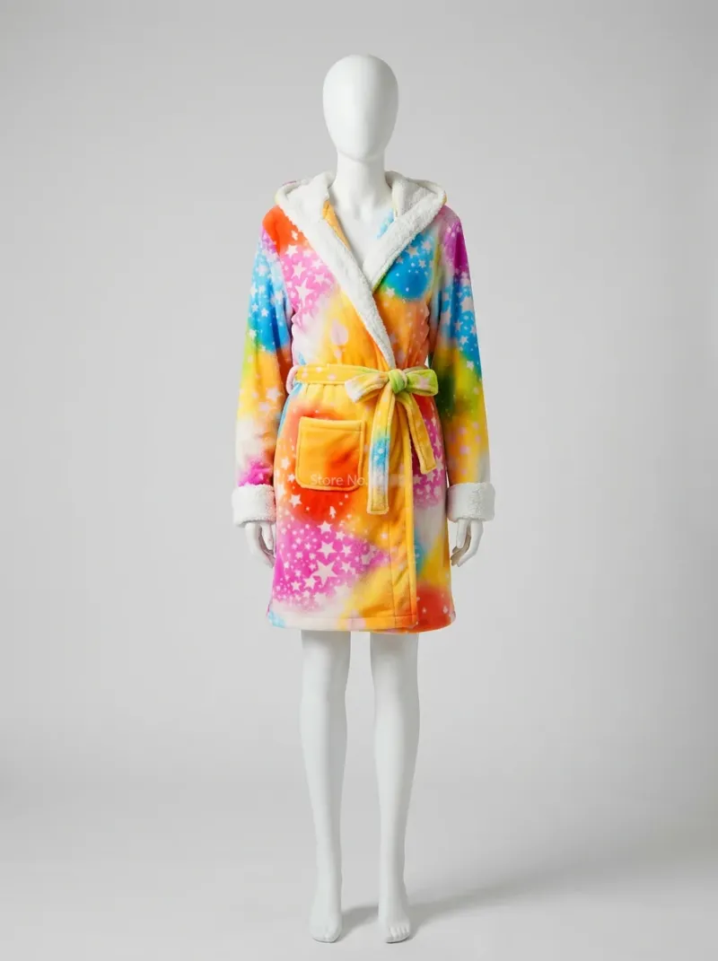 Kimono court polyester végétal pyjama licorne famille