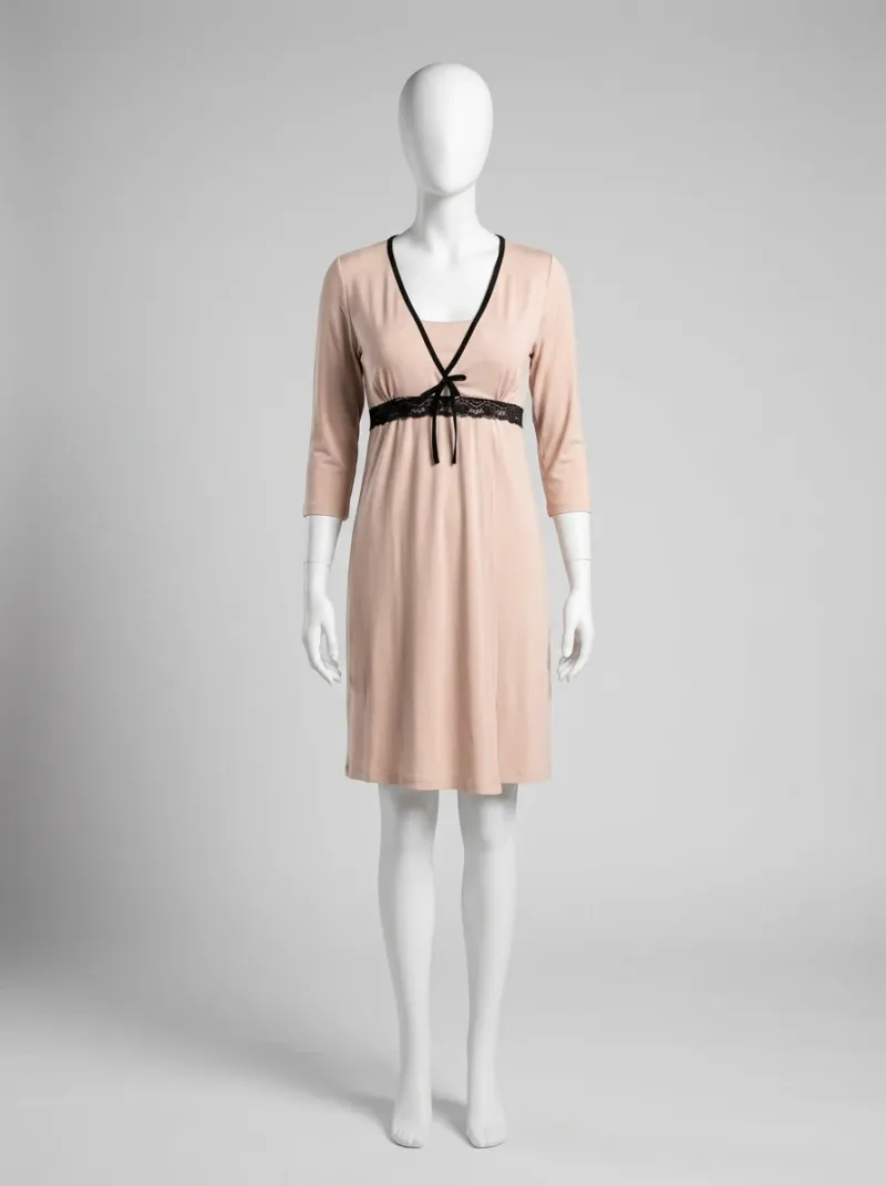 Kimono court polyester végétal maternité nuit souple