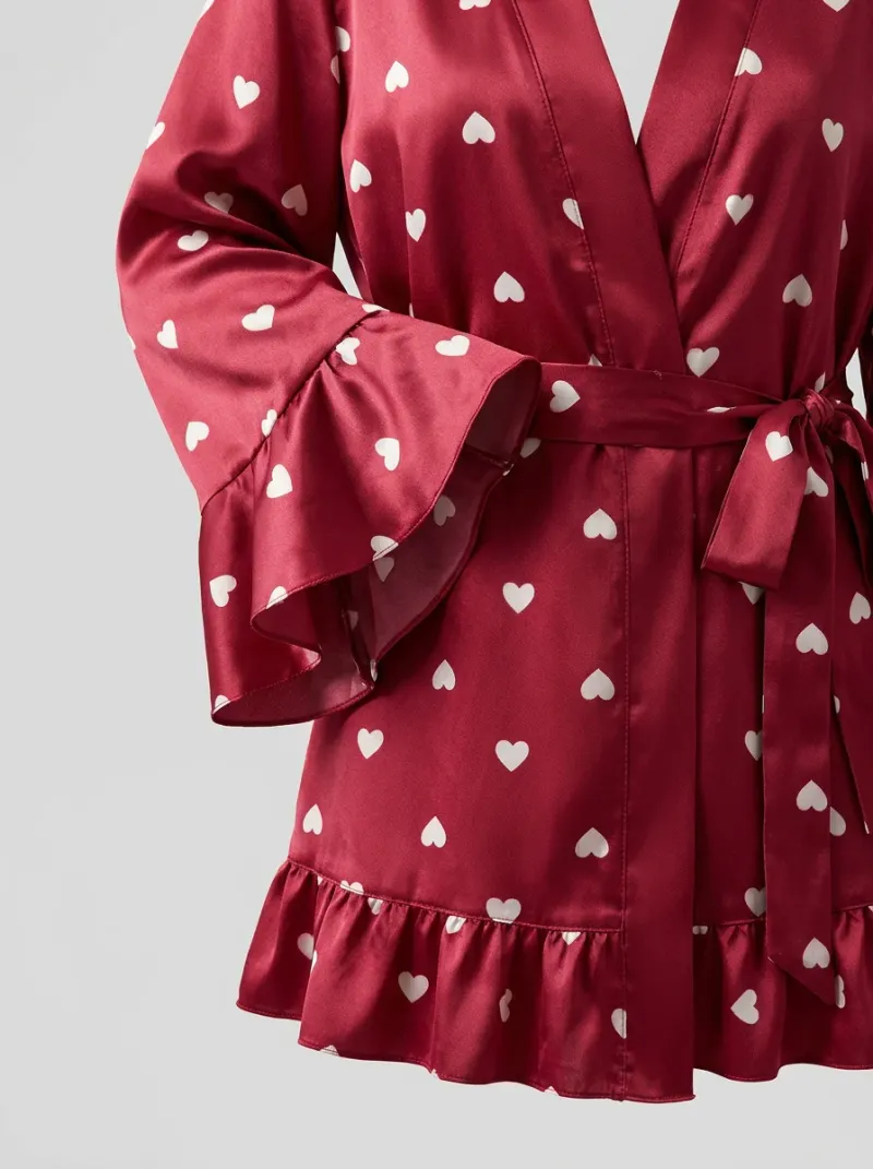 Kimono court polyester végétal fluide femme silhouette légère