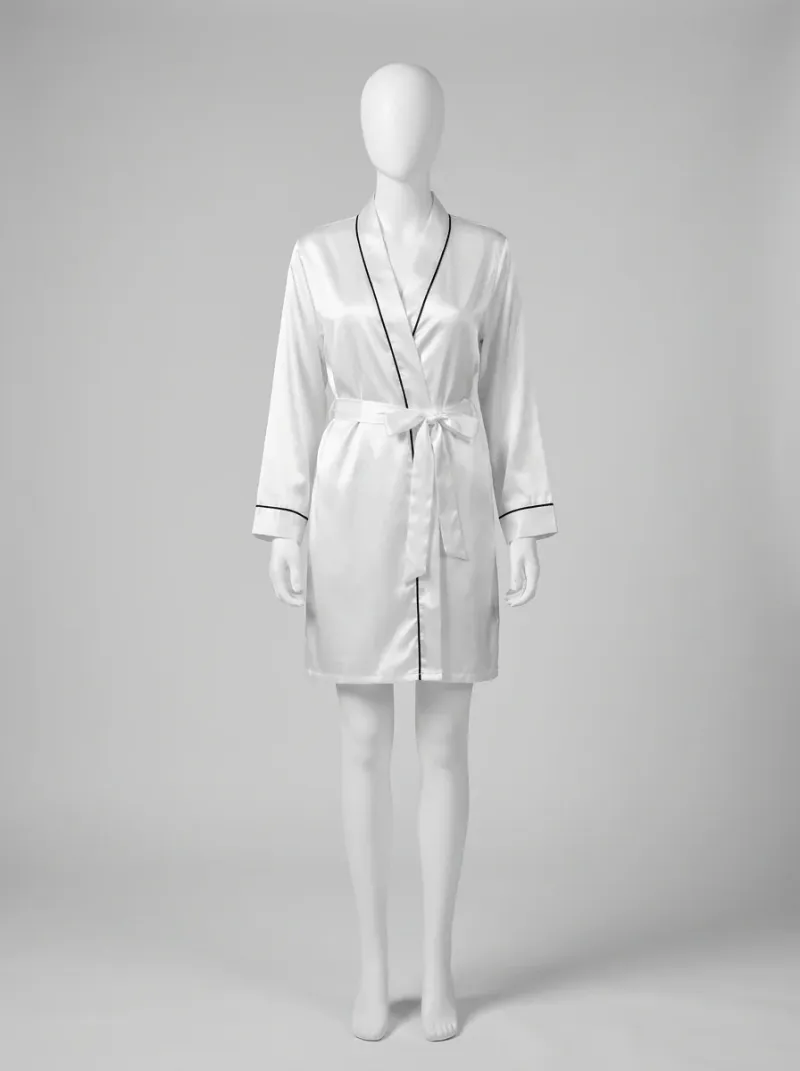 Kimono court polyester satiné élégance quotidienne femme
