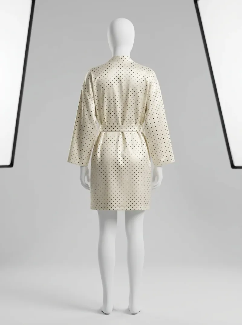 Kimono court polyester fluide intérieur femme distingué