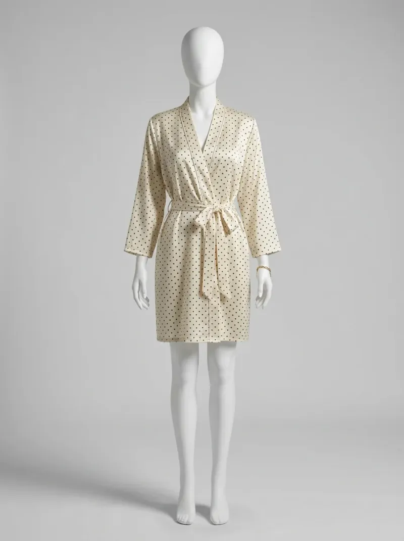 Kimono court polyester fluide intérieur femme distingué