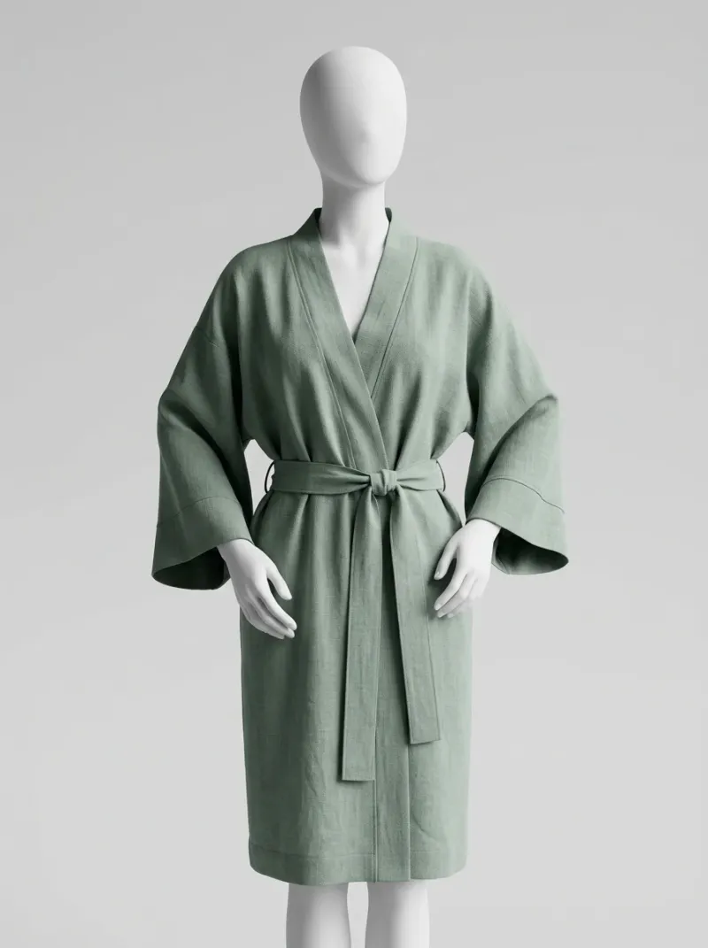 Kimono court coton 100% peignoir femme confort