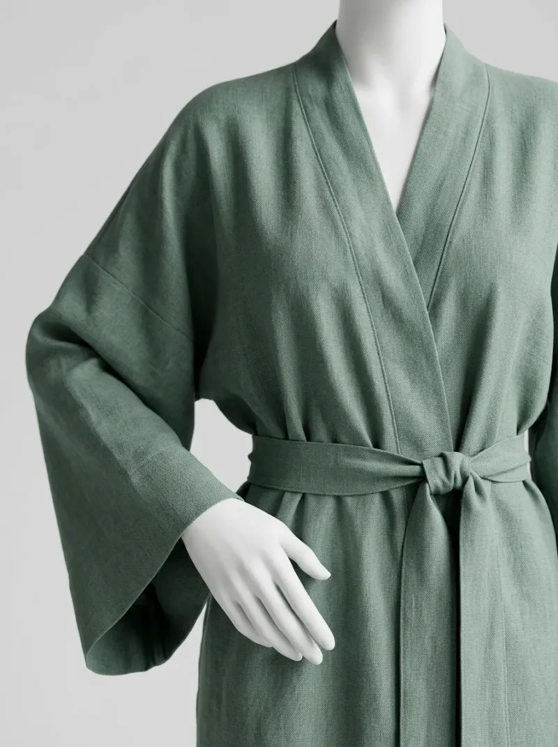 Kimono court coton 100% peignoir femme confort