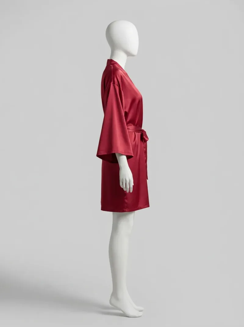 Kimono court polyester lisse intérieur femme élégante
