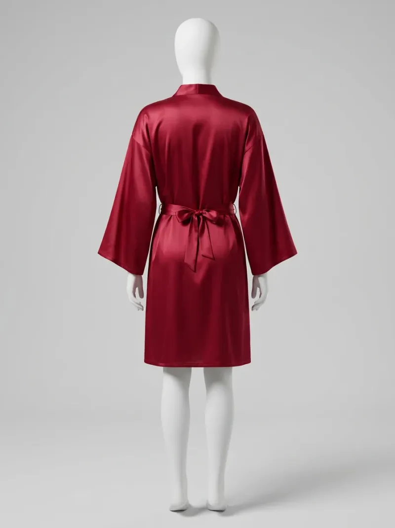Kimono court polyester lisse intérieur femme élégante