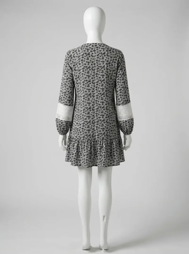 Kimono court polyester léger pois femme décontracté