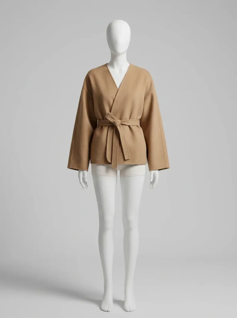 Kimono court laine cachemire quotidien raffiné femme