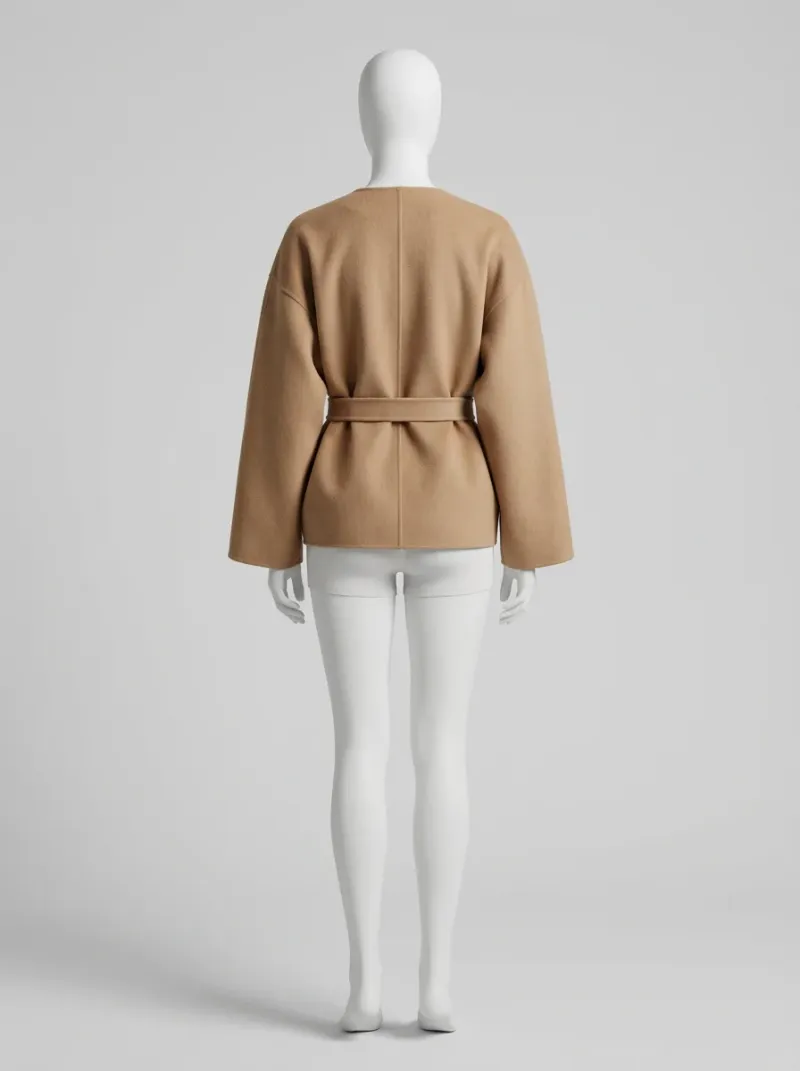 Kimono court laine cachemire quotidien raffiné femme