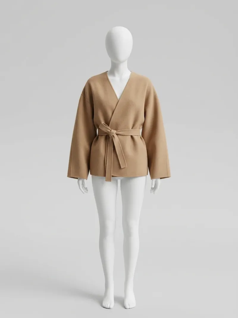 Kimono court laine cachemire quotidien raffiné femme
