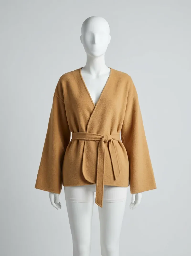 Kimono court laine cachemire quotidien raffiné femme