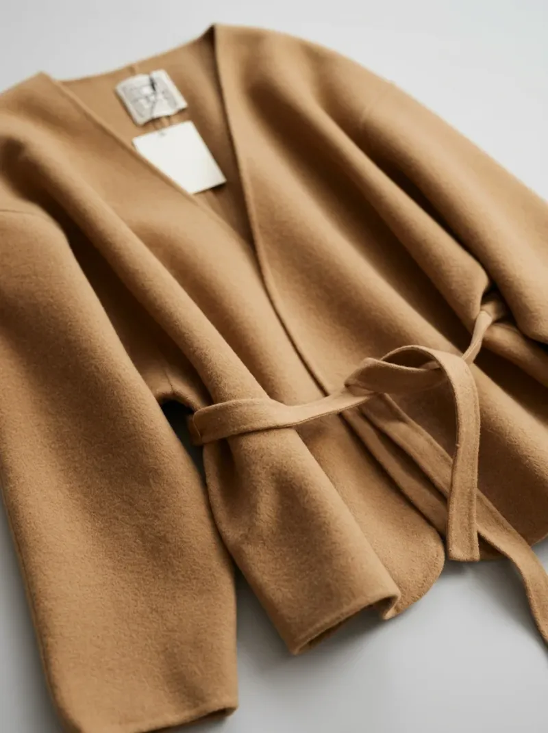Kimono court laine cachemire quotidien raffiné femme
