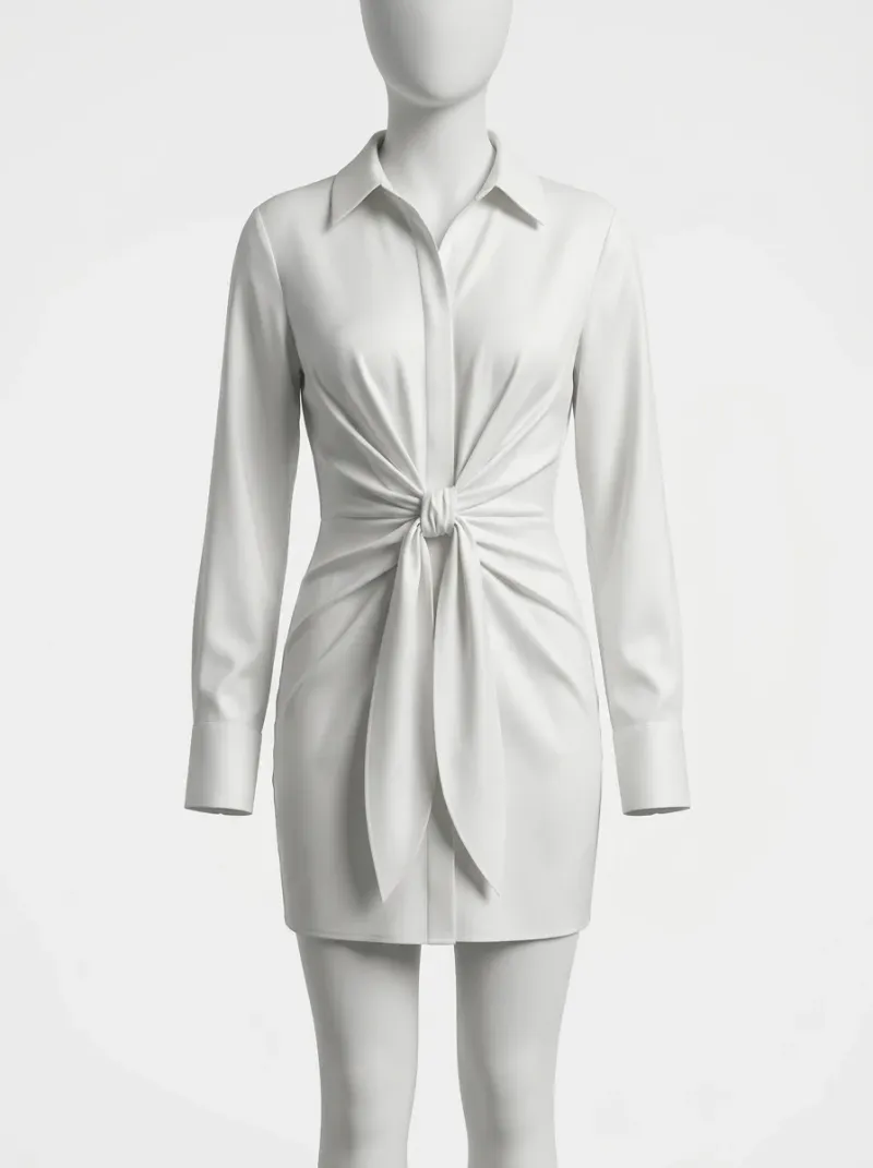Kimono court polyester satiné événement raffiné femme