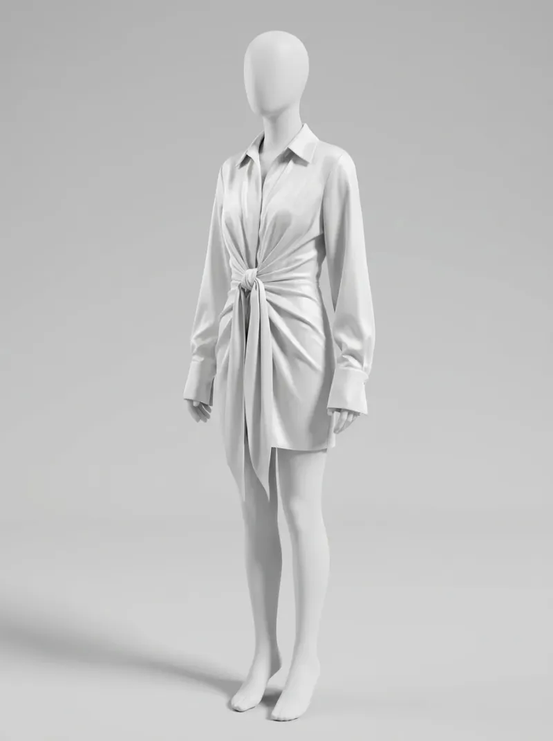 Kimono court polyester satiné événement raffiné femme