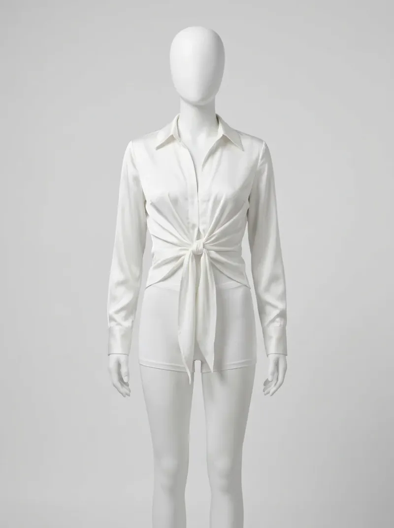 Kimono court polyester satiné événement raffiné femme