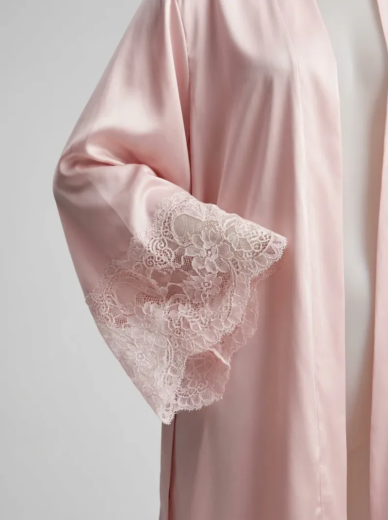 Kimono court coton polyester nuit femme délicat