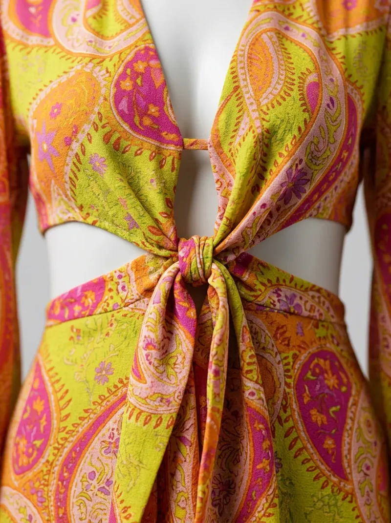 Kimono court polyester léger tunique plage femme décontractée