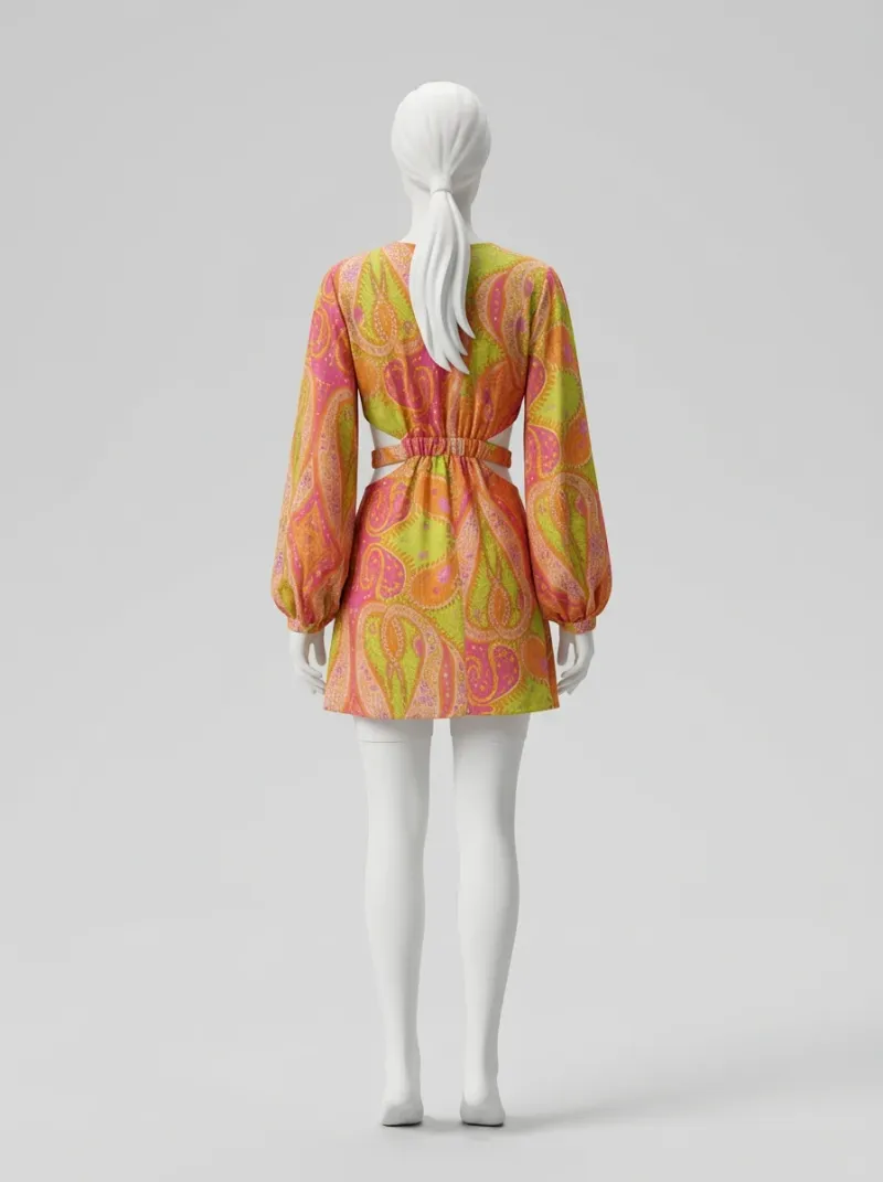 Kimono court polyester léger tunique plage femme décontractée