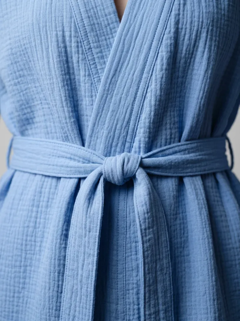 Kimono court coton doux quotidien femme raffiné