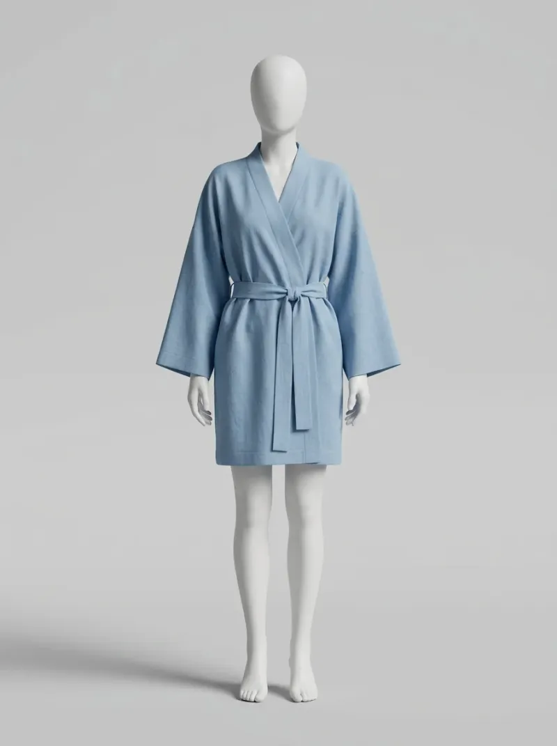 Kimono court coton doux quotidien femme raffiné