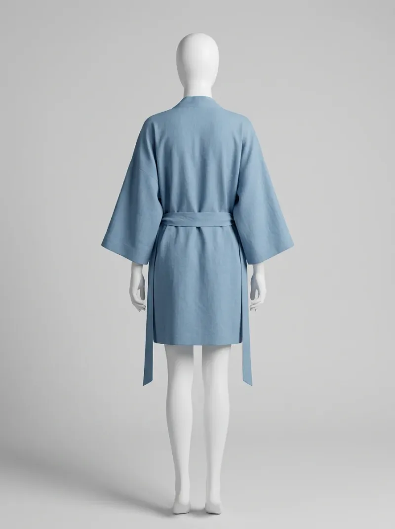 Kimono court coton doux quotidien femme raffiné