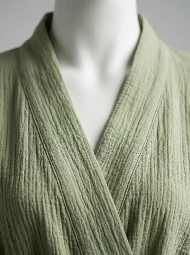 Kimono court gaze de coton femme élégant décontracté