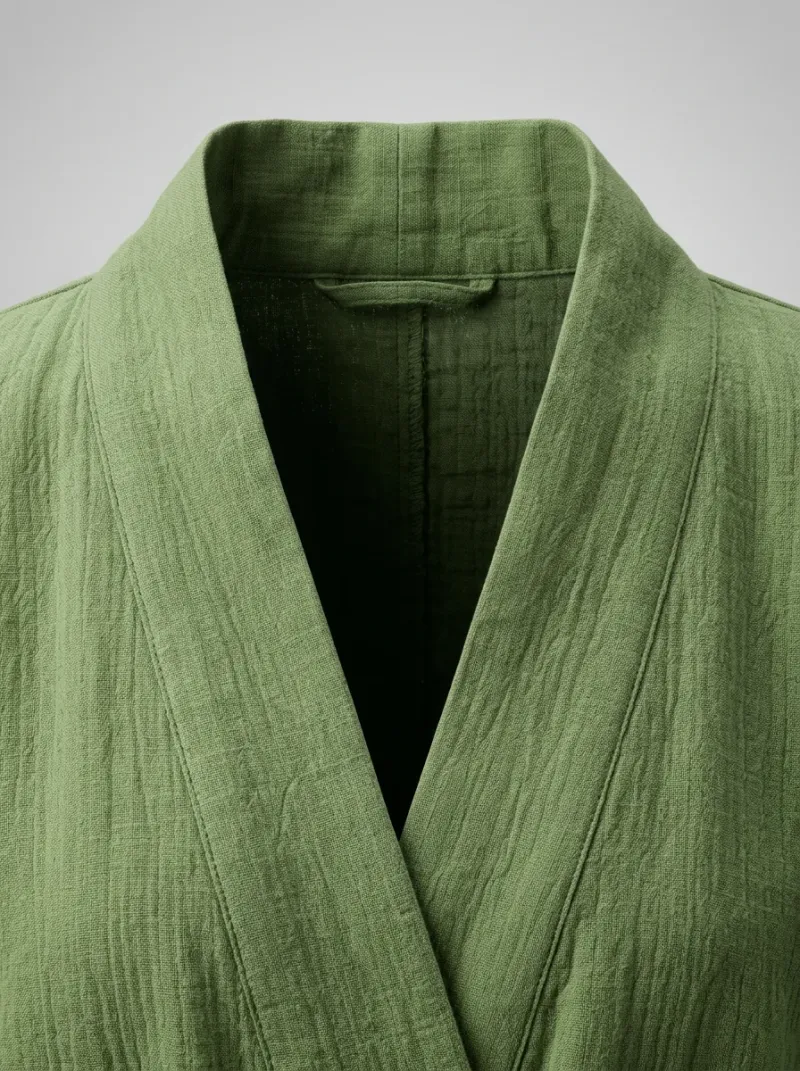 Kimono court gaze de coton femme élégant décontracté