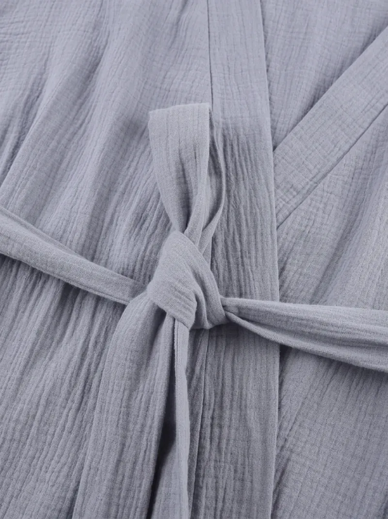 Kimono court coton peignoir piscine femme léger