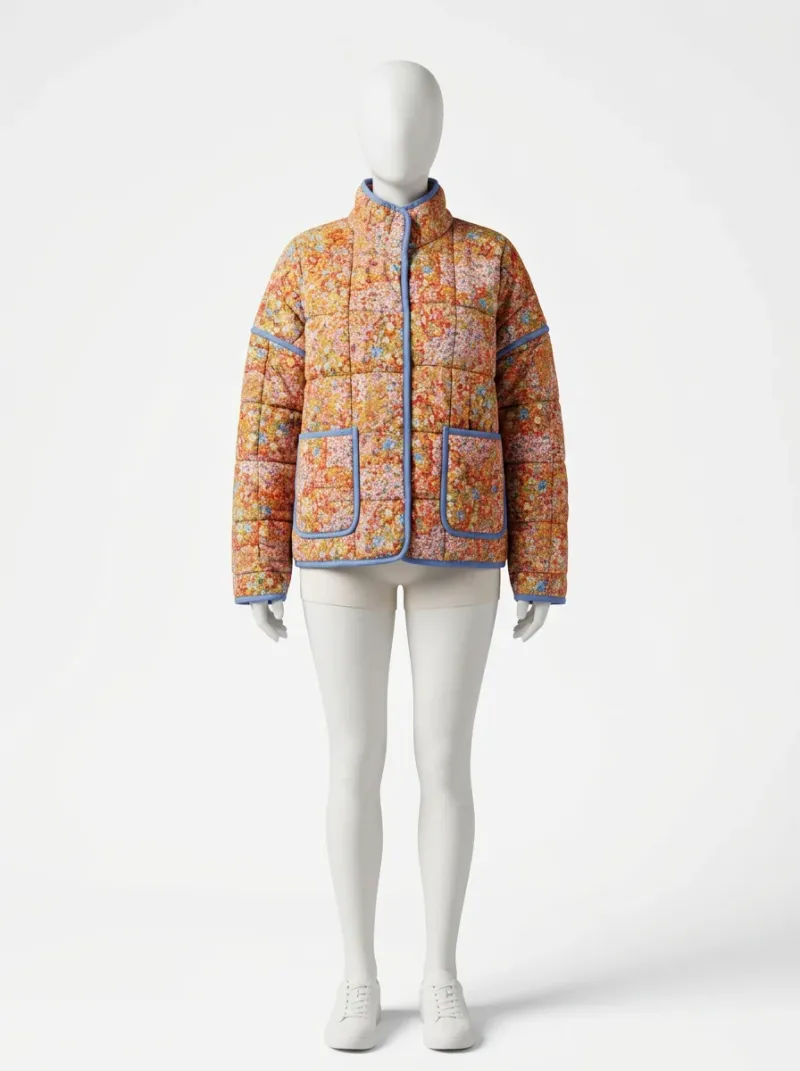 Kimono court coton isolant hiver femme décontracté