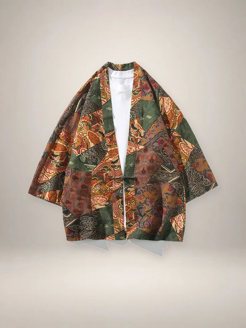 Veste kimono homme patchwork | Kagayaki