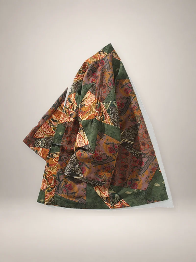Veste kimono homme patchwork | Kagayaki