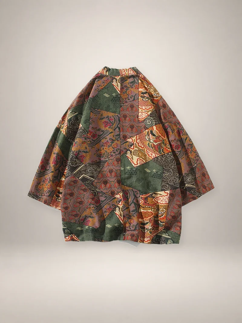 Veste kimono homme patchwork | Kagayaki