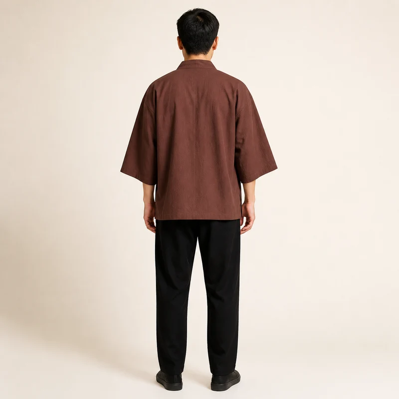 Veste kimono homme a grues | Koharu