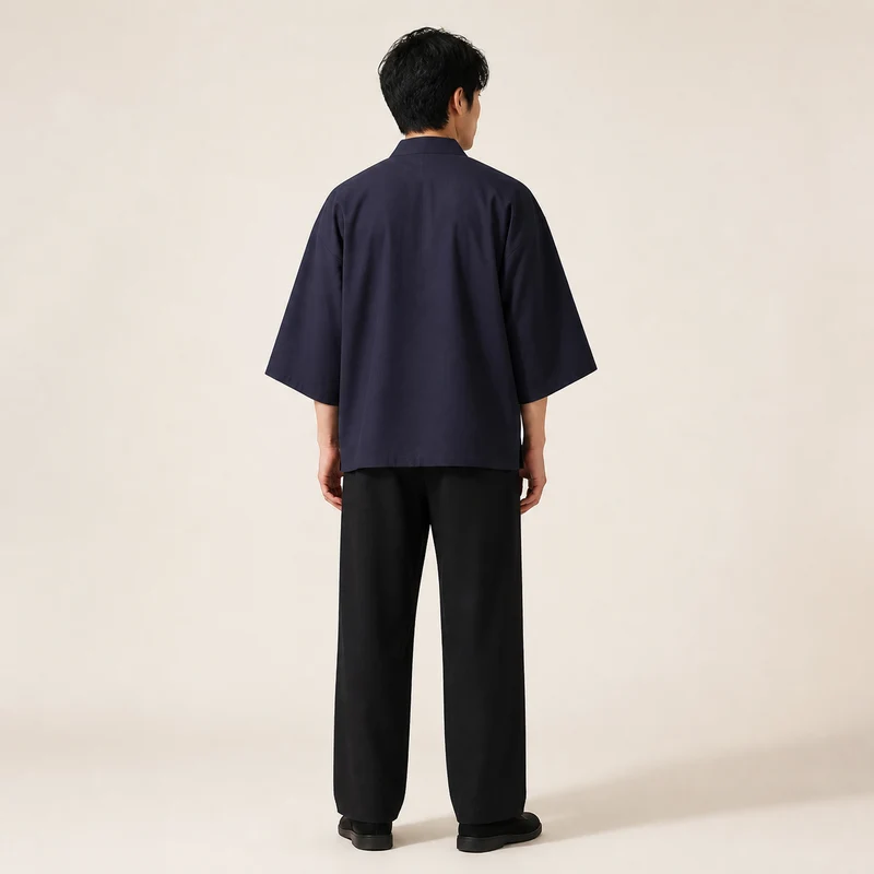 Veste kimono homme a grues | Koharu