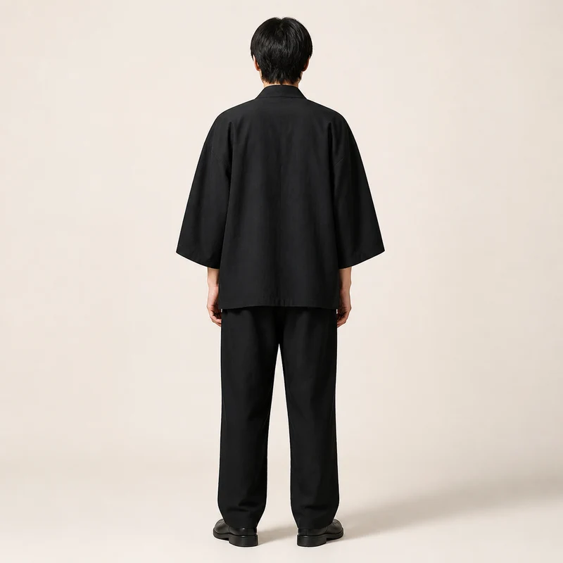 Veste kimono homme a grues | Koharu