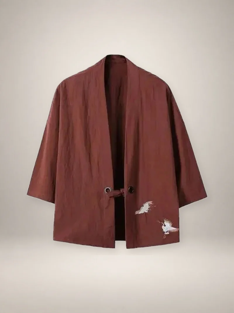 Veste kimono homme a grues | Koharu