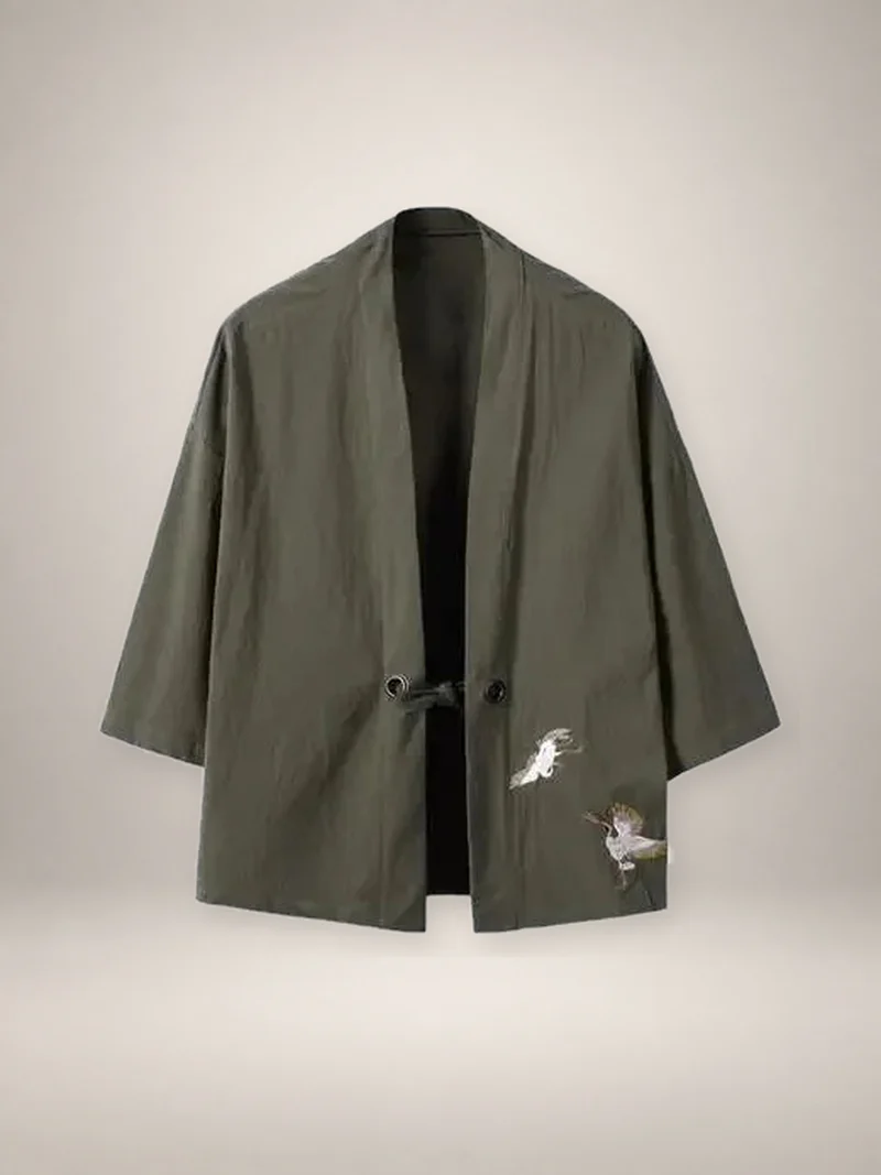 Veste kimono homme a grues | Koharu
